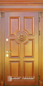 Входная эксклюзивная дверь для загородного дома №2 внешняя - фото